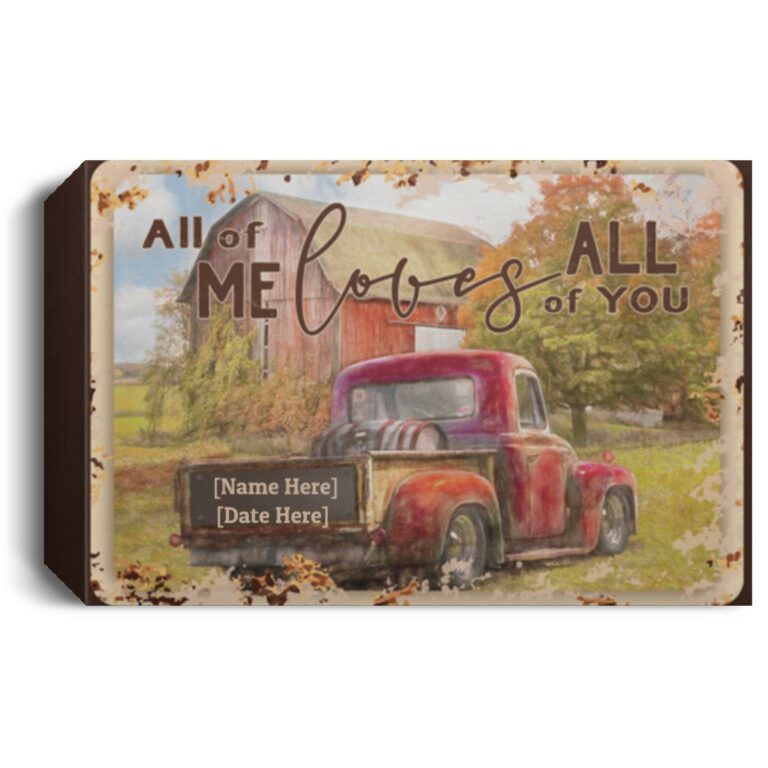 Personalized All Of Me, White, 1.5'' Deluxe Framed Canvas