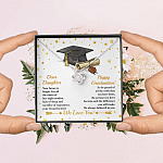 Dear Daughter Your Future Is Bright Happy Graduation We Always Believed In You Love Knot Necklace