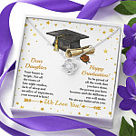 Dear Daughter Your Future Is Bright Happy Graduation We Always Believed In You Love Knot Necklace