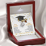 Dear Daughter Your Future Is Bright Happy Graduation We Always Believed In You Love Knot Necklace