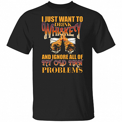 whisky t, Black, Unisex T-Shirt
