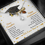 Dear Daughter Your Future Is Bright Happy Graduation We Always Believed In You Alluring Beauty Necklace