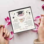 Graduation Dear Daughter Your Future Is Bright For All The Times Senior Interlocking Hearts Pendant Necklace