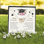 Graduation Dear Daughter Your Future Is Bright For All The Times Senior Interlocking Hearts Pendant Necklace