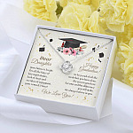 Graduation Dear Daughter Your Future Is Bright For All The Times Senior Love Knot Pendant Necklace