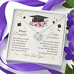 Graduation Dear Daughter Your Future Is Bright For All The Times Senior Love Knot Pendant Necklace