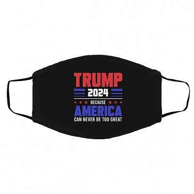 trump mask, White, Cloth Face Cover – Medium/Large