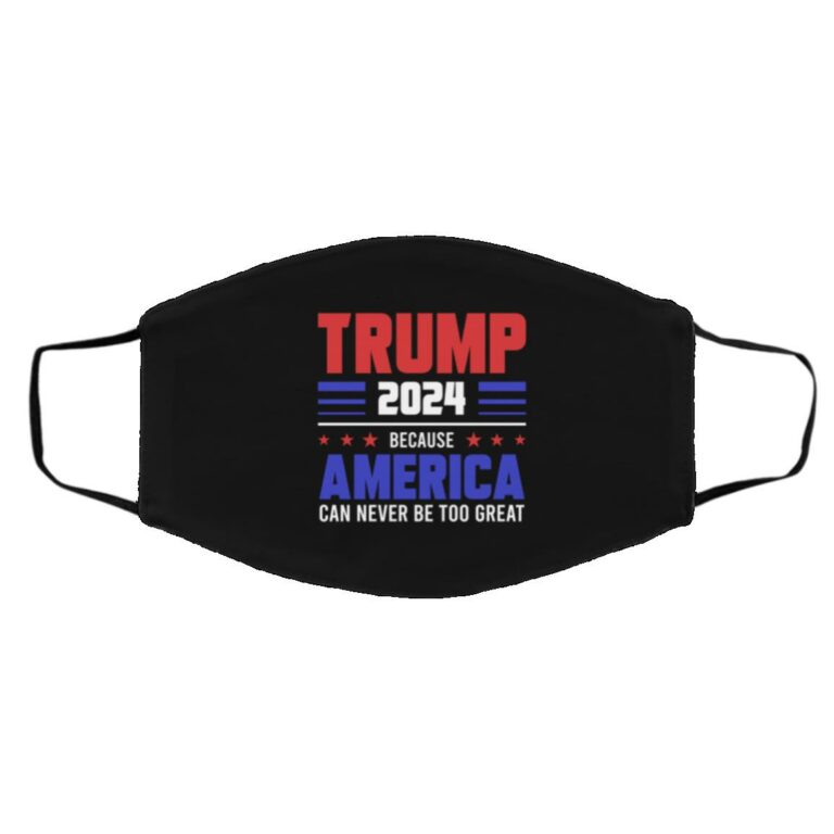 trump mask, White, Cloth Face Cover – Medium/Large