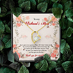 To My Husband's Mom You've Given Me a Gracious Man with Whom I Share My Life Forever Love Pendant Necklace