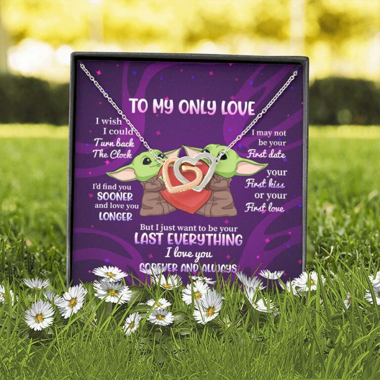 Yoda To My Only Love I Wish I Could Turn Back the Clock I Love You Forever and Always Joined Interlocking Hearts Necklace