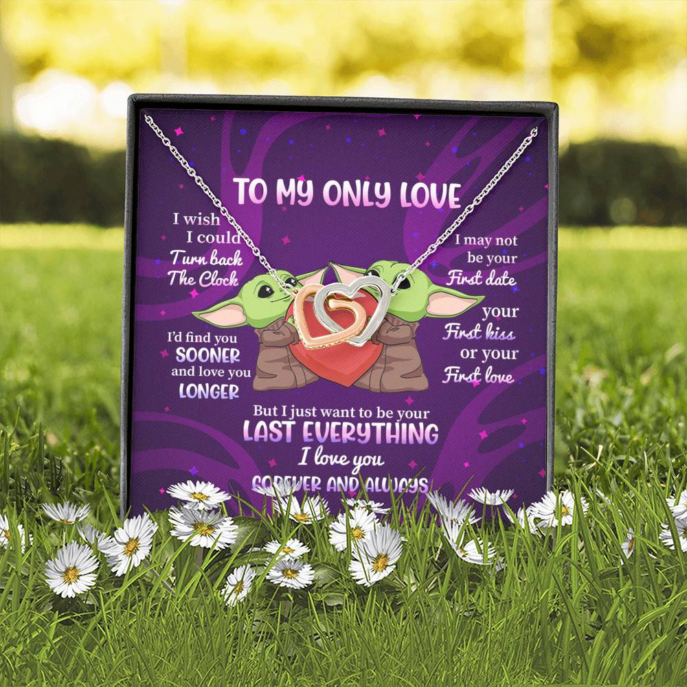 Yoda To My Only Love I Wish I Could Turn Back the Clock I Love You Forever and Always Joined Interlocking Hearts Necklace Yoda To My Only Love I Wish I Could Turn Back the Clock I Love You Forever and Always Joined Interlocking Hearts Necklace