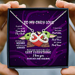 4UT. Yoda Turn Back The Clock (5) Infinity Heart Necklace (Silver) 3