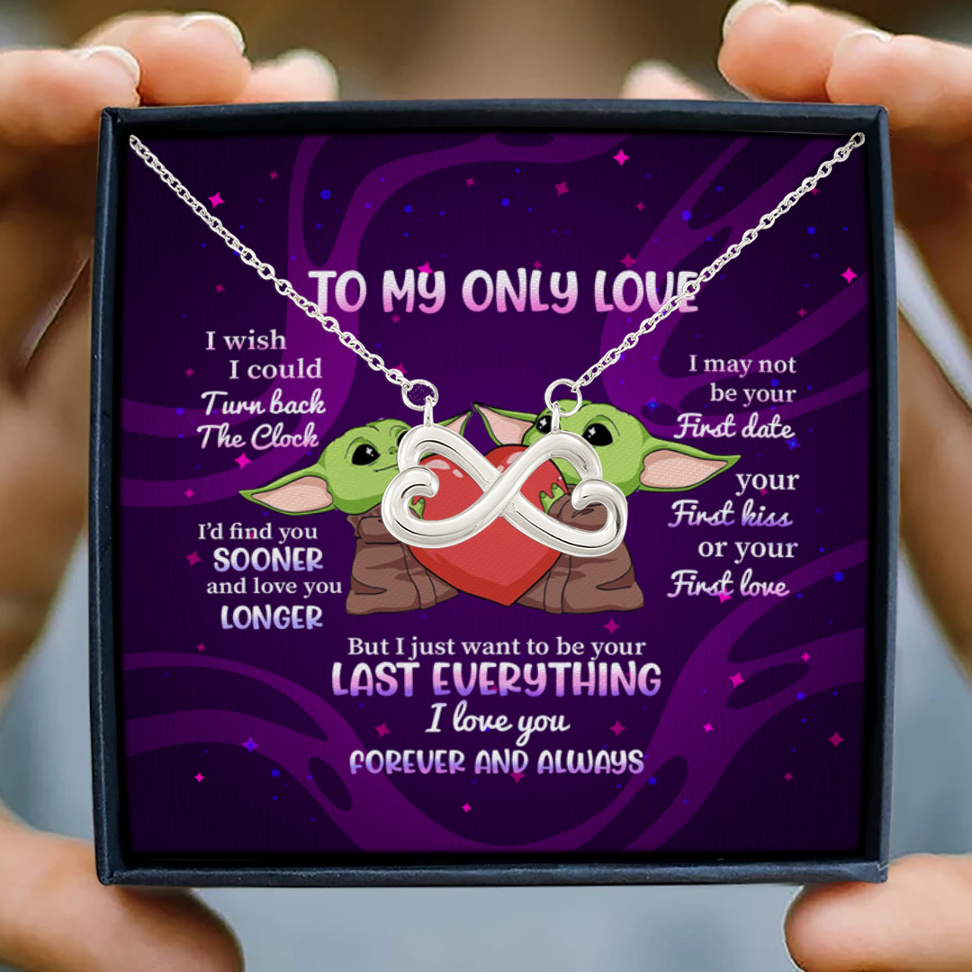 4UT. Yoda Turn Back The Clock (5) Infinity Heart Necklace (Silver) 3