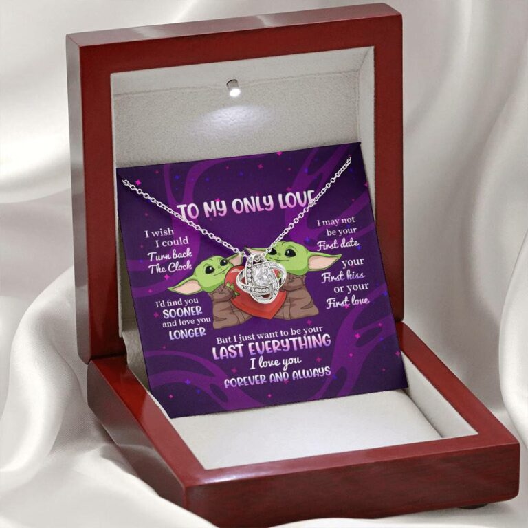 Yoda To My Only Love I Wish I Could Turn Back the Clock I Love You Forever and Always Love Knot Necklace