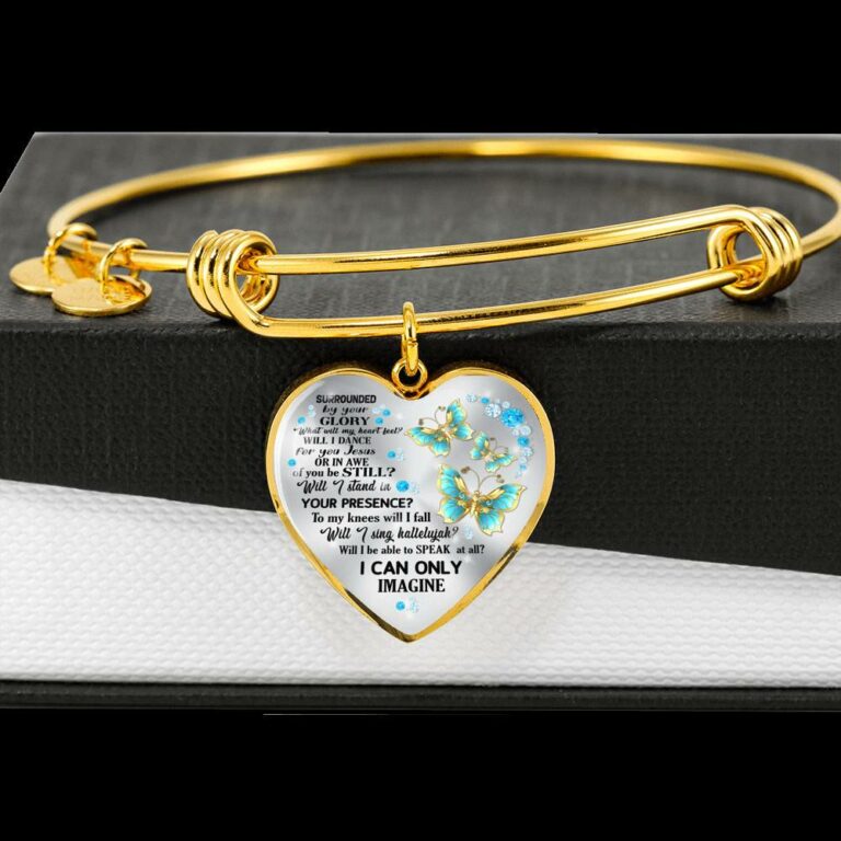 Butterfly Surrounded by Your Glory What Will My Heart Feel Will I Dance for You Jesus Heart Pendant Necklace
