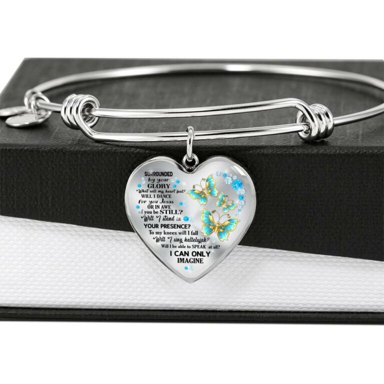 Butterfly Surrounded by Your Glory What Will My Heart Feel Will I Dance for You Jesus Heart Pendant Necklace