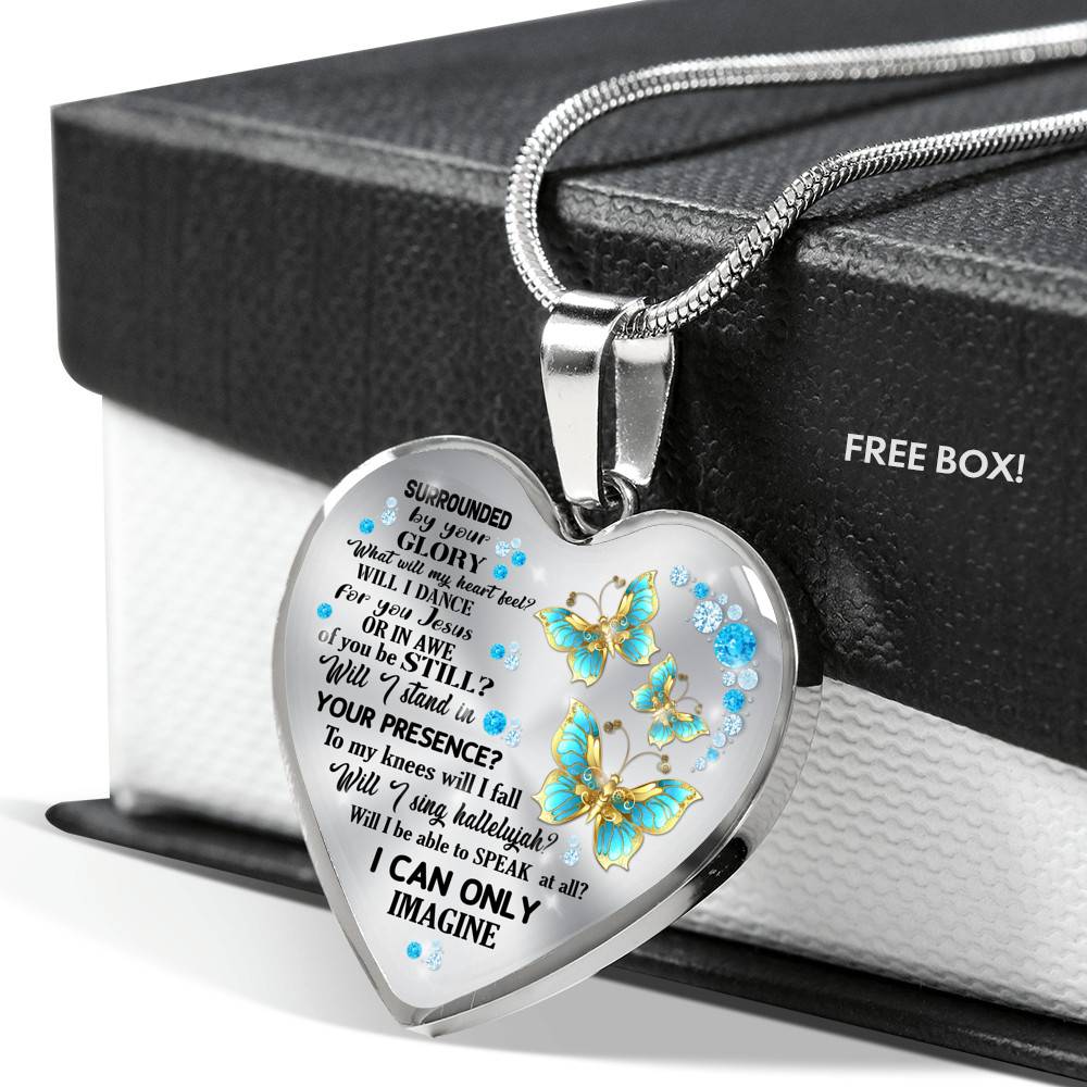Butterfly Surrounded by Your Glory What Will My Heart Feel Will I Dance for You Jesus Heart Pendant Necklace Butterfly Surrounded by Your Glory What Will My Heart Feel Will I Dance for You Jesus Heart Pendant Necklace