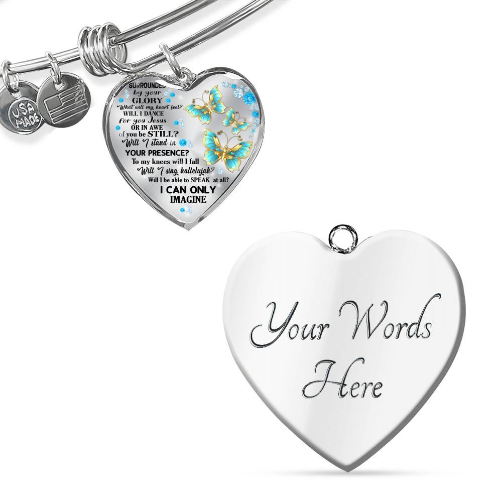 Butterfly Surrounded by Your Glory What Will My Heart Feel Will I Dance for You Jesus Heart Pendant Necklace Butterfly Surrounded by Your Glory What Will My Heart Feel Will I Dance for You Jesus Heart Pendant Necklace