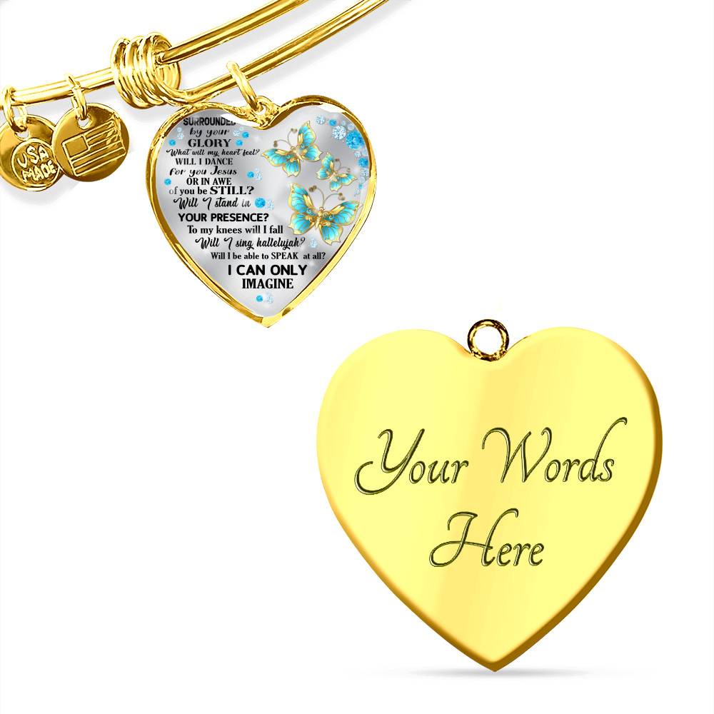 Butterfly Surrounded by Your Glory What Will My Heart Feel Will I Dance for You Jesus Heart Pendant Necklace Butterfly Surrounded by Your Glory What Will My Heart Feel Will I Dance for You Jesus Heart Pendant Necklace