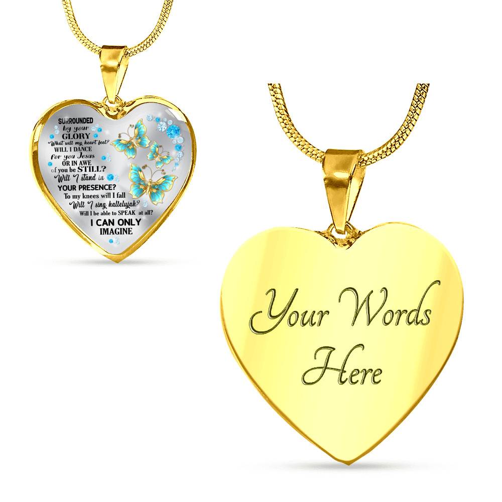Butterfly Surrounded by Your Glory What Will My Heart Feel Will I Dance for You Jesus Heart Pendant Necklace Butterfly Surrounded by Your Glory What Will My Heart Feel Will I Dance for You Jesus Heart Pendant Necklace