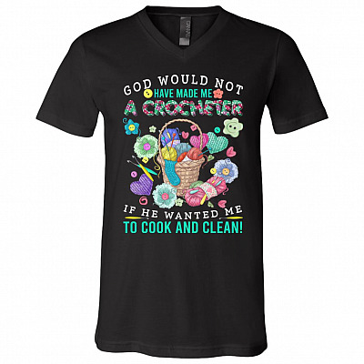 God Would Not Have MadShirt, Black, V-Neck T-Shirt