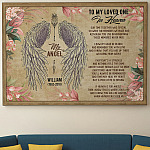 Personalized Sympathy Memorial Gift for Who Lost Husband Framed Canvas-to My Loved in Heaven Unframed Poster