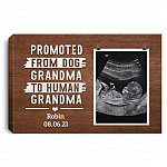 Custom Photo Promoted From, White, 0.75'' Framed Canvas