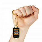 Bonus Dad You May Not Have Given Me Life Thanks For Putting Up With My Mom Dog Tag Pendant Necklace