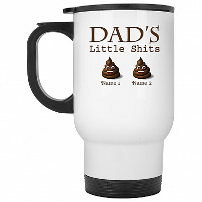 14 oz. White Travel Mug