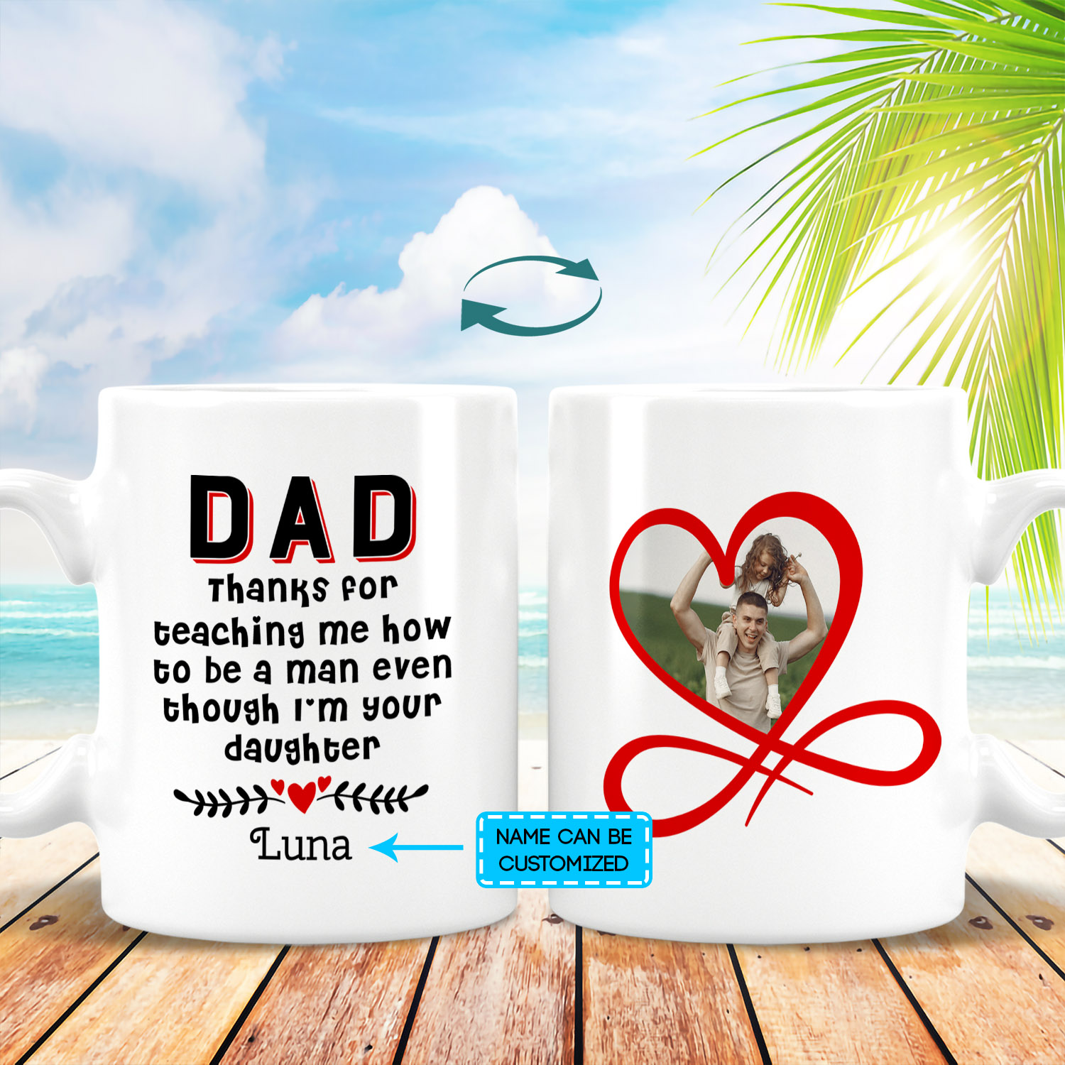 7VT. Dad Thanks For Teaching Me mug mk2