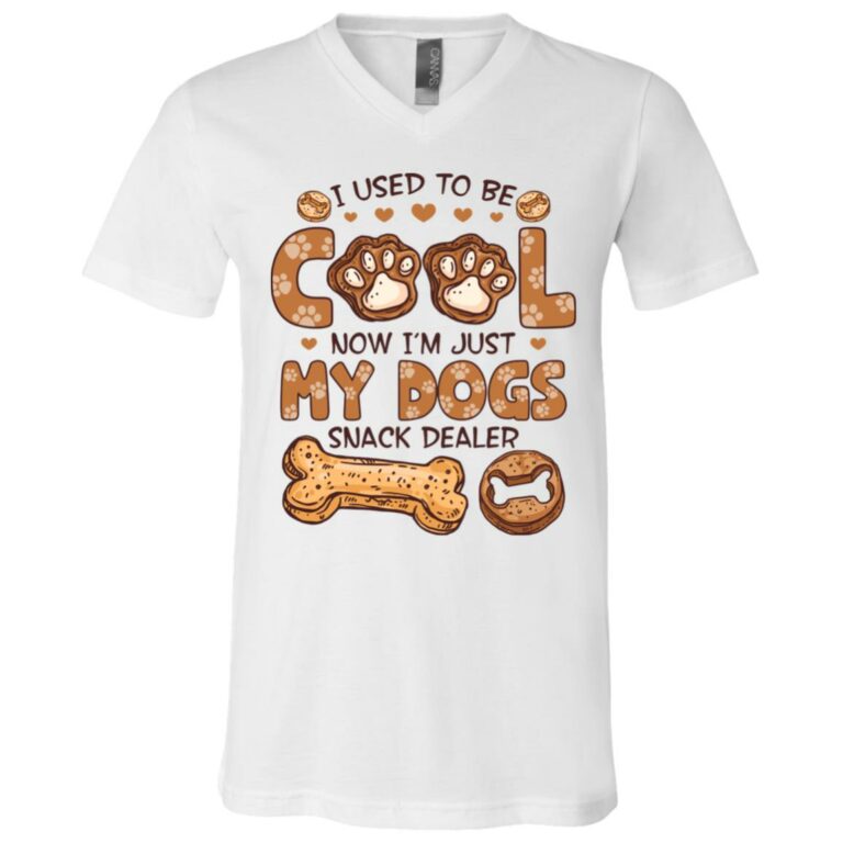 snack dealer, White, V-Neck T-Shirt
