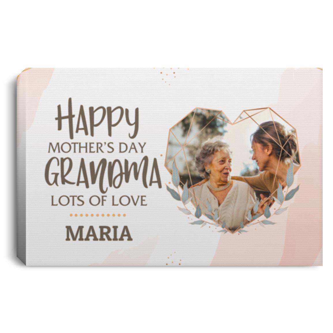 Custom Photo Happy Mother's Day, White, 0.75'' Framed Canvas Custom Photo Happy Mother's Day, White, 0.75'' Framed Canvas