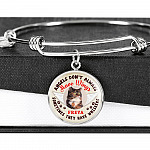 Personalized Photo Angels Don't Always Have Wings Sometimes They Have Whiskers Circle Pendant Necklace