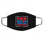 Fck Biden and His Gun Laws mask, Black, Cloth Face Cover – Medium/Large