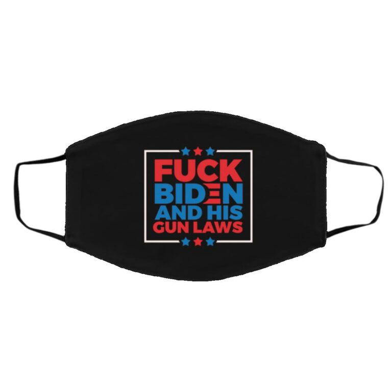 Fck Biden and His Gun Laws mask, Black, Cloth Face Cover – Medium/Large