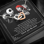 When I Say I Love You More I Love You The Most Jack Sally Interlocking Hearts Pendant Necklace