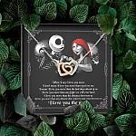 When I Say I Love You More I Love You The Most Jack Sally Interlocking Hearts Pendant Necklace