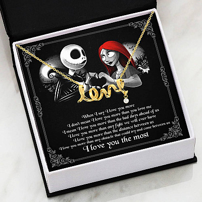 When I Say I Love You More I Love You The Most Jack Sally Scripted Love Necklace