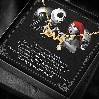 When I Say I Love You More I Love You The Most Jack Sally Scripted Love Necklace