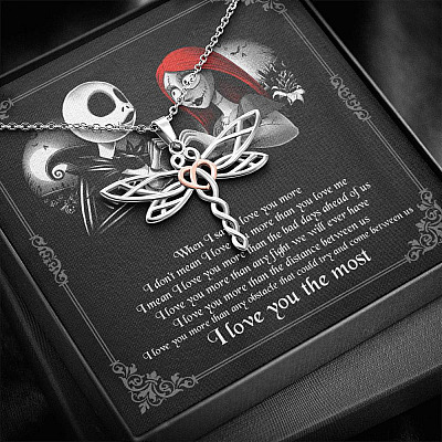 When I Say I Love You More I Love You The Most Jack Sally Dragonfly Necklace