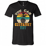 You Can Tshirt, Black, V-Neck T-Shirt