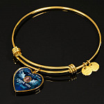 Personalized Custom Photo Memorial God Has You In His Arms I Have You In My Heart Heart Necklace - Bangle