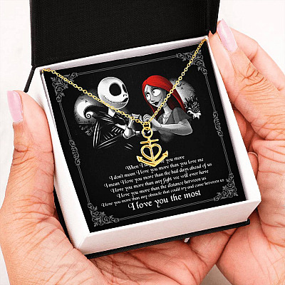 When I Say I Love You More I Love You The Most Jack Sally Anchor Necklace