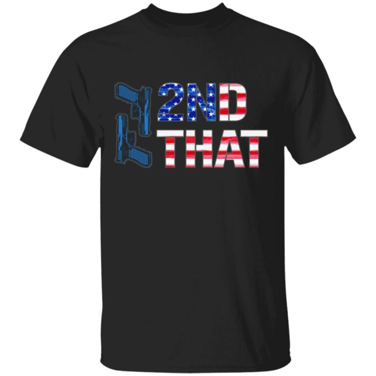 Gun I 2nd That American Flag, Black, Unisex T-Shirt