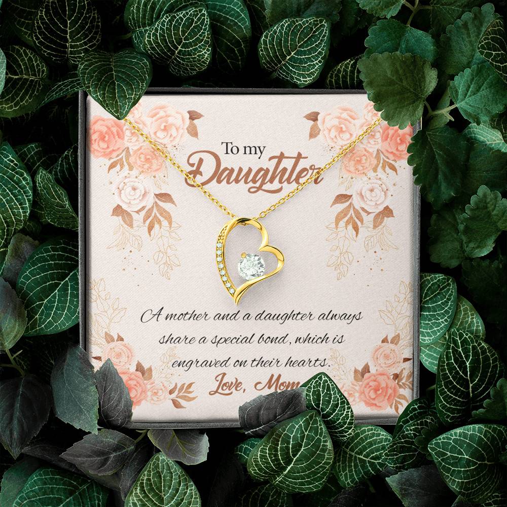 Mom to My Daughter a Mother and A Daughter Always Share a Special Bond Forever Love Pendant Necklace Mom to My Daughter a Mother and A Daughter Always Share a Special Bond Forever Love Pendant Necklace