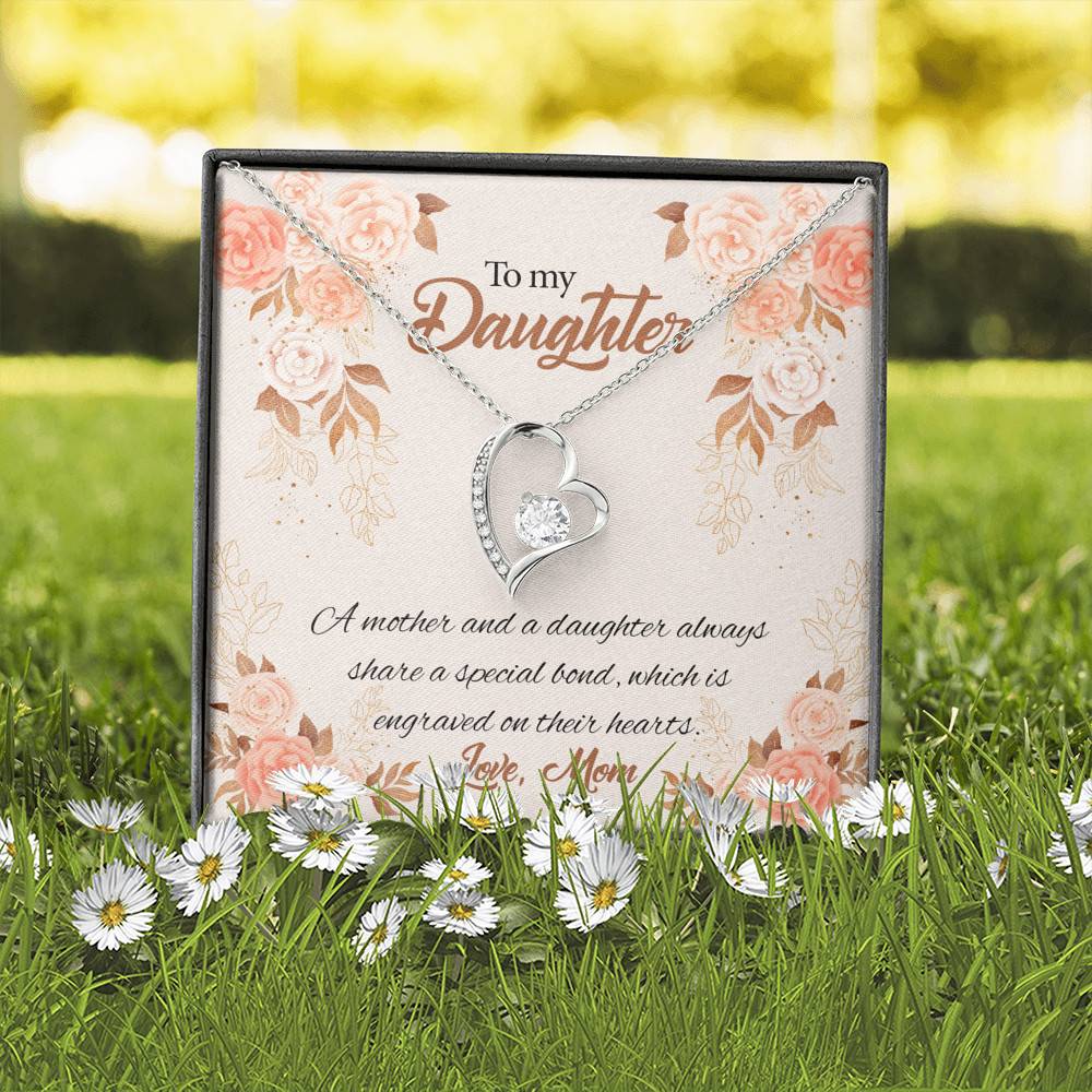 Mom to My Daughter a Mother and A Daughter Always Share a Special Bond Forever Love Pendant Necklace Mom to My Daughter a Mother and A Daughter Always Share a Special Bond Forever Love Pendant Necklace