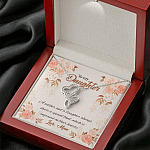 Mom to My Daughter a Mother and A Daughter Always Share a Special Bond Double Hearts Pendant Necklace