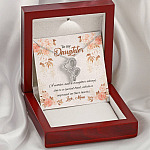Mom to My Daughter a Mother and A Daughter Always Share a Special Bond Double Hearts Pendant Necklace