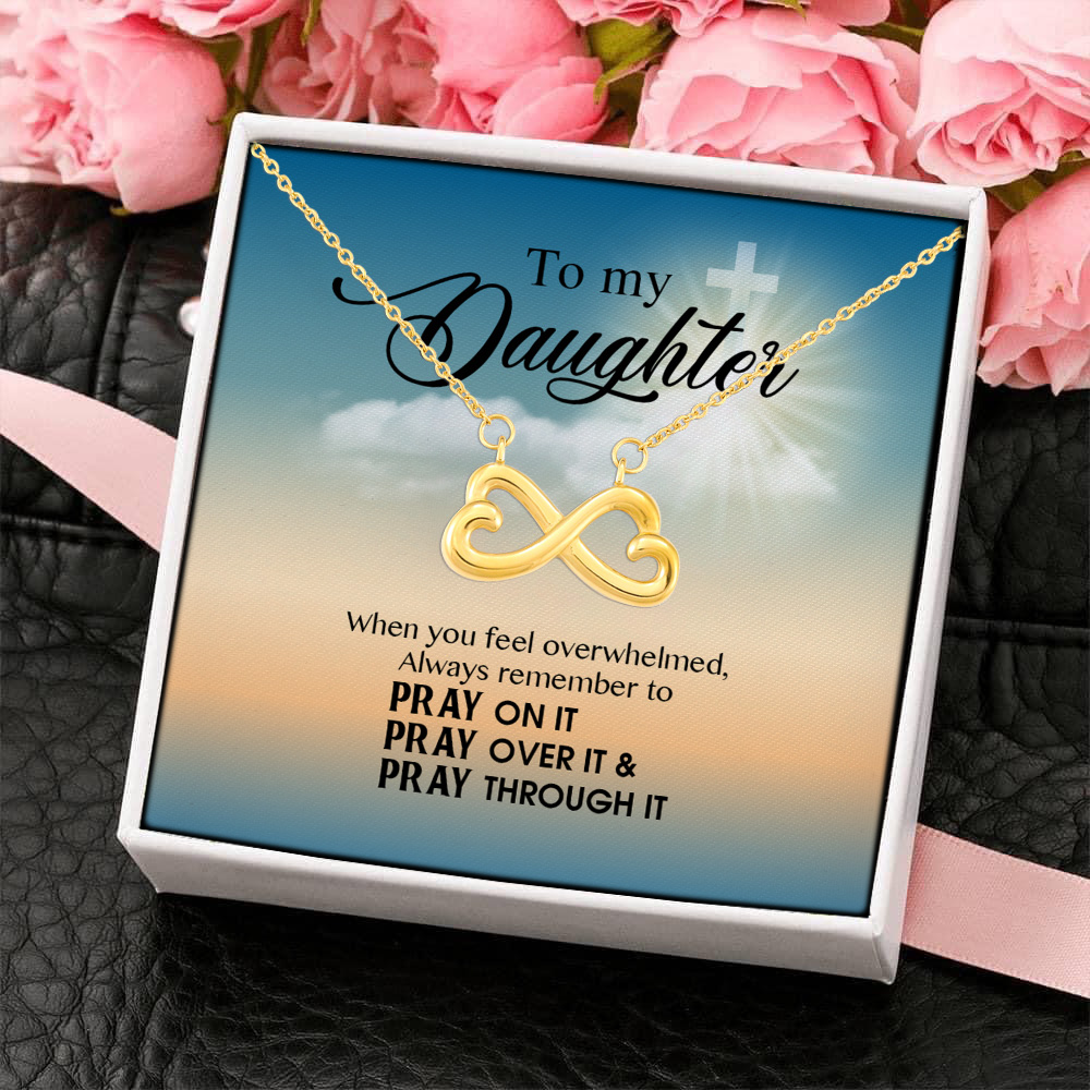 4KNG. Daughter Pray Infinity Heart Necklace (Gold) 4