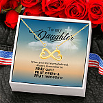 4KNG. Daughter Pray Infinity Heart Necklace (Gold) 6